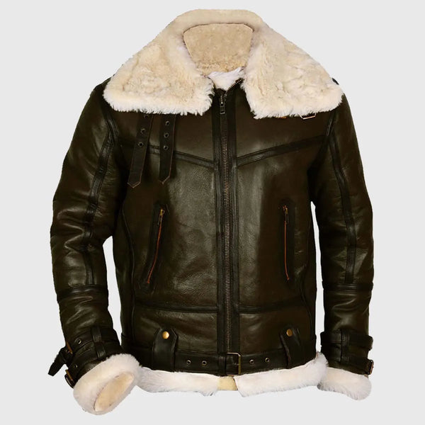 Army B-3 Shearling Brown Leather Aviator Jacket