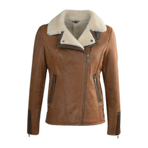 Women's Jane B-3 Fur Sheepskin Bomber Jacket