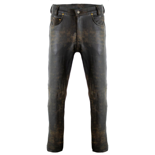Brown Leather Motorcycle Trousers Vintage Leather Biker Leather Motorcycle Pants