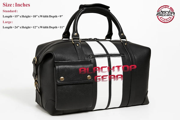 Men’s Black Leather Duffel Bag Travel Gym Overnight Weekender Carry On Tote