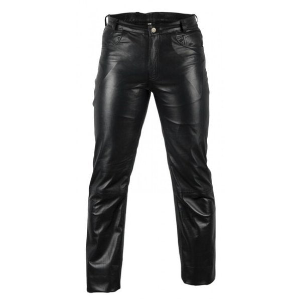 Men Leather Pants In Black, Mens Slim Fit Trousers, Stylish Casual Comfortable